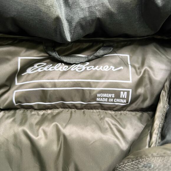 Eddie Bauer Women’s EB650 Down Puffer Vest Green Full Zip Size Medium outdoors - Picture 3 of 12